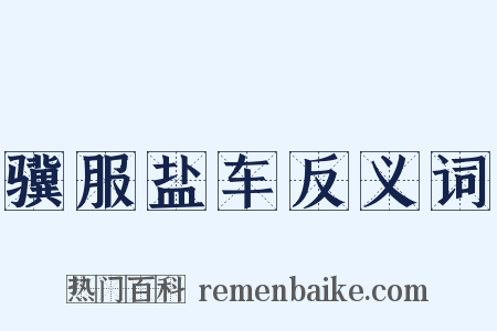 骥服盐车反义词是什么意思的图片